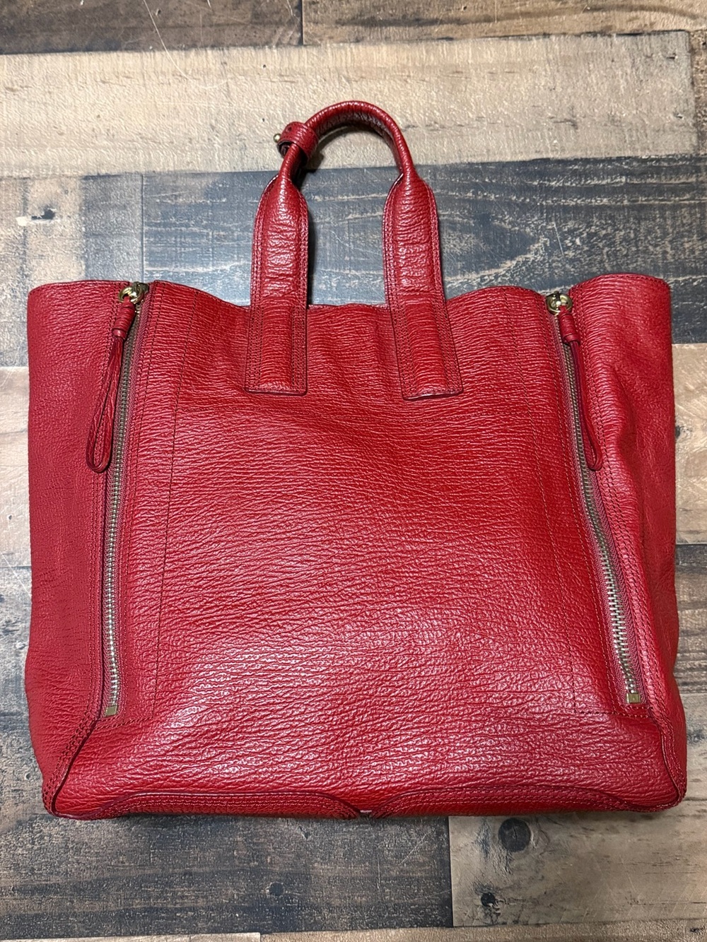 3.1 Phillip Lim Red Leather Pashli Tote